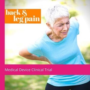 Apply for a clinical trial for chronic back and leg pain. Study site in Newcastle Australia.