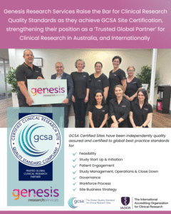 Genesis Research Services achieves GCSA Site Certification