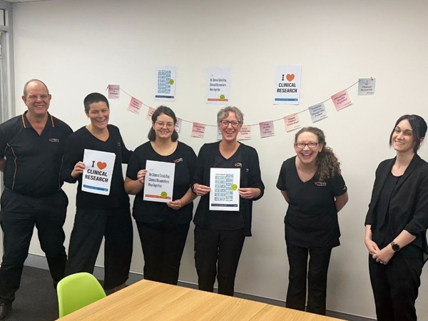 The team at Genesis Research Services, Newcastle, celebrating Clinical Trials Day.