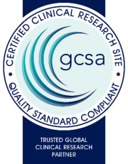 The GCSA Certification Mark. GCSA is the Global Quality Standard for Clinical Research Sites, awarded by the International Accrediting Organization for Clinical Research.